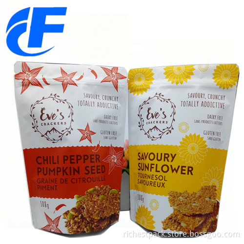 Cheap Customized Plastic Stand Up Pouches For Snack